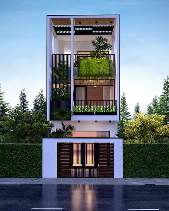 Mẫu nhà ống hai tầng